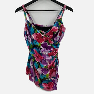 Miraclesuit Watercolor Floral Tankini Top - Size 10